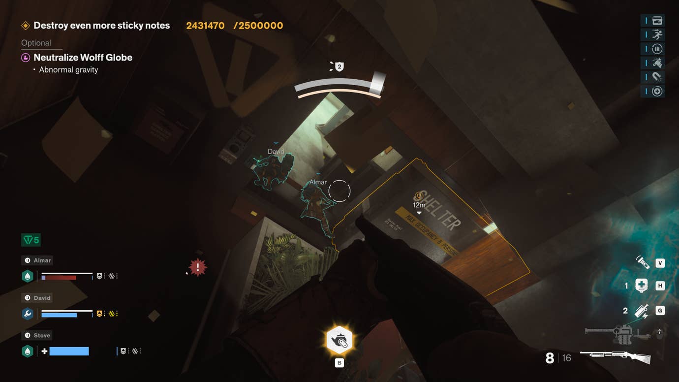 The Oldest House spawns a safe room in a ceiling in FBC: Firebreak.